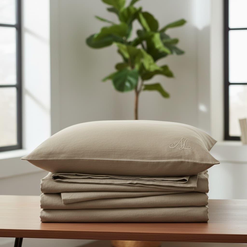 Dezenter Luxus für das gemeinsame Zuhause: Personalisierte Heimtextilien von höchster Qualität.